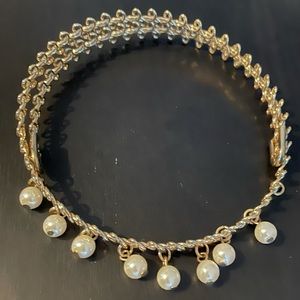 ✨Buy 2 get 1 free✨Adjustable Gold Choker w/ Pearls